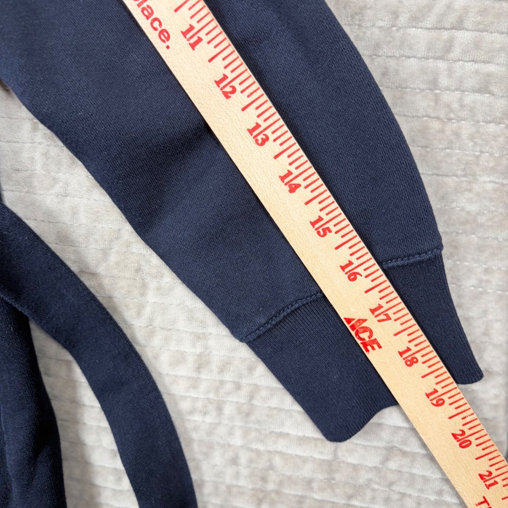 J.Crew Antique Fleece Navy Blue Shawl Collar Belted Wrap Cardigan Jacket Medium - Picture 6 of 8